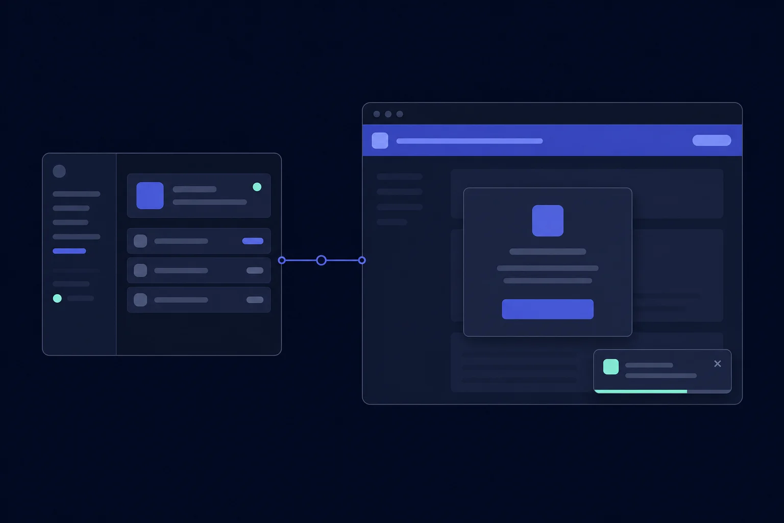 Releaseo campaign configuration delivering banner, modal, and toast announcements in a customer application.